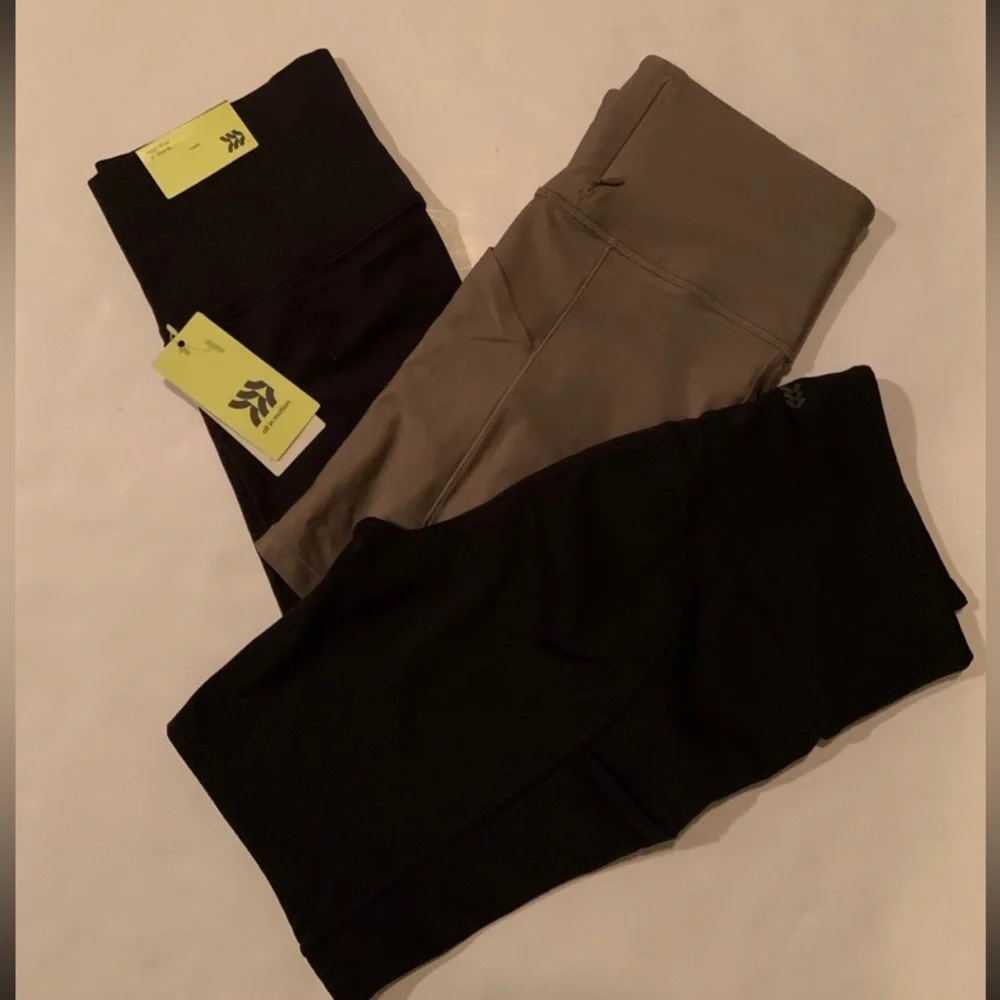 All In Motion Set Of 3 Women’s High-Rise Shorts Black Taupe Size Medium - Picture 1 of 12